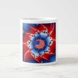 Patriottisch Rood Wit & Blauw Amerikaanse Vlag Fra Grote Koffiekop