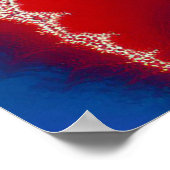 Patriottisch Rood Wit & Blauw Amerikaanse Vlag Fra Poster (Hoek)