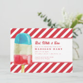 Patriottisch rood wit blauw Baby shower Kaart (Staand voorkant)