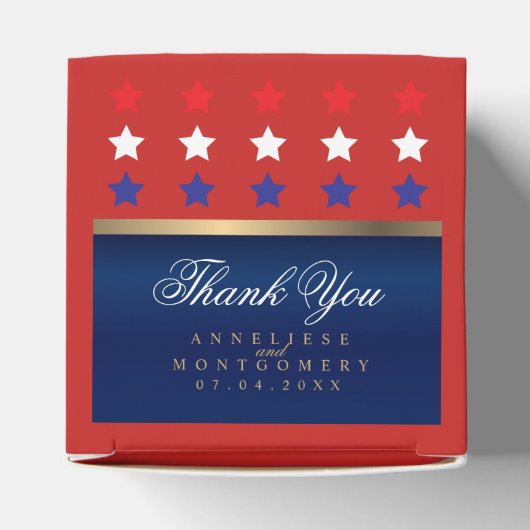 Patriottisch - rood, wit & blauw bedankdoosjes (Bovenkant)