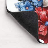 PATRIOTTISCH ROOD WIT BLAUW BLOEMBOEKET MUISMAT (Hoek)