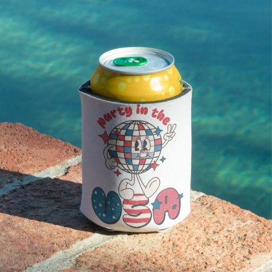 PATRIOTTISCH ROOD WIT BLAUW FEEST IN DE VS BLIKJESKOELER (Insitu Zwembad)