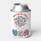 PATRIOTTISCH ROOD WIT BLAUW FEEST IN DE VS BLIKJESKOELER (Blikje Voorkant)