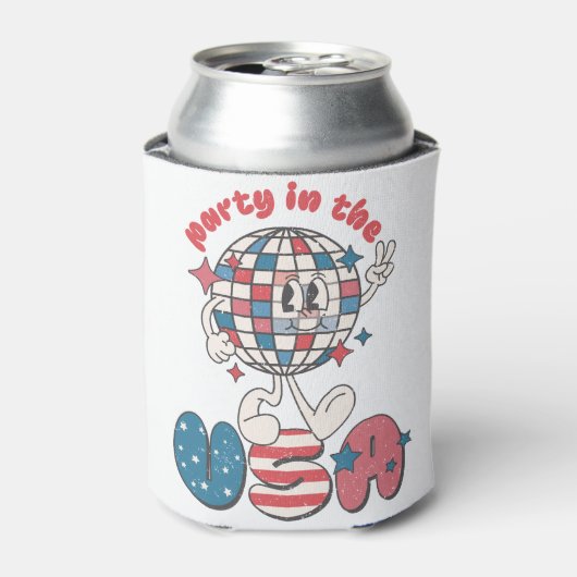 PATRIOTTISCH ROOD WIT BLAUW FEEST IN DE VS BLIKJESKOELER (Blikje Voorkant)