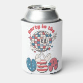 PATRIOTTISCH ROOD WIT BLAUW FEEST IN DE VS BLIKJESKOELER (Blikje Achterkant)