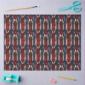 Patriottisch rood wit blauw geometrisch patroon tissuepapier (Craft)