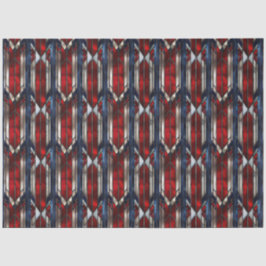 Patriottisch rood wit blauw geometrisch patroon tissuepapier