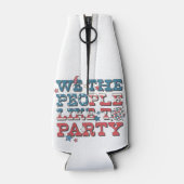 PATRIOTTISCH ROOD WIT BLAUW HOUDT VAN FEESTEN FLESJESKOELER (Achterkant)