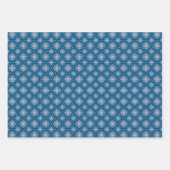 Patriottisch Rood Wit Blauw Kerst Sneeuwvlok Wrap Inpakpapier Vel (Voorkant 3)