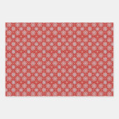 Patriottisch Rood Wit Blauw Kerst Sneeuwvlok Wrap Inpakpapier Vel (Voorkant)