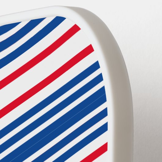 Patriottisch rood wit & blauw modern monogram pickleball paddle (Links Detail)