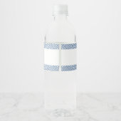 Patriottisch rood wit blauw monogram bruiloft waterfles etiket (Achterkant)