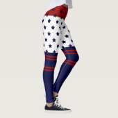 Patriottisch Rood Wit & Blauw Ontwerp Leggings (Rechts)