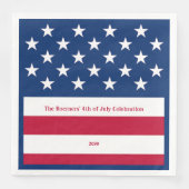 Patriottisch Rood Wit & Blauw Oud Glorie Papier Di Servet (Voorkant)