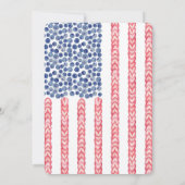 Patriottisch Rood Wit & Blauw Plezier 25e Verjaard Kaart (Achterkant)