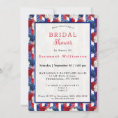 Patriottisch rood wit blauw Roos Stripe Vrijgezell Kaart (Voorkant)