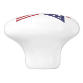 Patriottisch rood wit blauw standaard sterren Stri Keramische Knop (Zijkant)