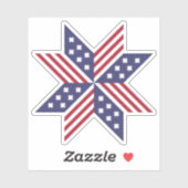 Patriottisch rood wit blauw standaard sterren Stri Sticker (Vel)