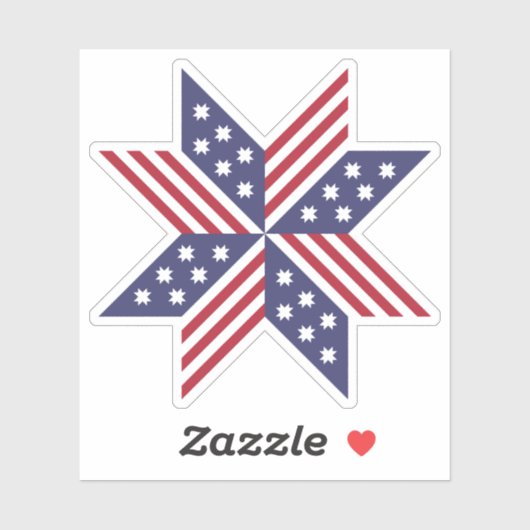 Patriottisch rood wit blauw standaard sterren Stri Sticker (Vel)