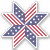 Patriottisch rood wit blauw standaard sterren Stri Sticker (Voorkant)