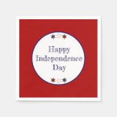 Patriottisch rood wit blauw Stars Papierpapier Bor Servet (Voorkant)