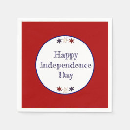 Patriottisch rood wit blauw Stars Papierpapier Bor Servet