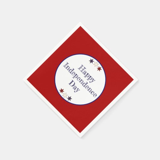 Patriottisch rood wit blauw Stars Papierpapier Bor Servet (Hoek)