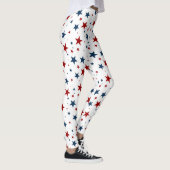 Patriottisch Rood Wit Blauw Sterpatroon Leggings (Rechts)