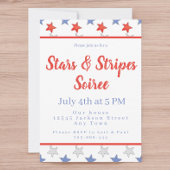 Patriottisch Rood Wit Blauw Sterren 4th van Juli F Kaart