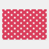 Patriottisch Rood Wit Blauw Sterren Amerikaans Inpakpapier Vel (Voorkant 2)