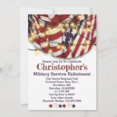 Patriottisch Rood Wit Blauw Sterren Militaire Indi Kaart (Voorkant)