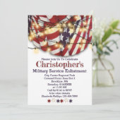 Patriottisch Rood Wit Blauw Sterren Militaire Indi Kaart (Staand voorkant)