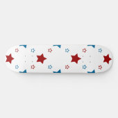 Patriottisch Rood Wit Blauw Sterren Skatedeck Skateboard (Horizontaal)