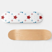 Patriottisch Rood Wit Blauw Sterren Skatedeck Skateboard (Horizontaal)