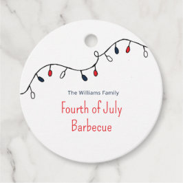 Patriottisch Rood Wit Blauw String Lichten 4 Juli Bedankjes Labels