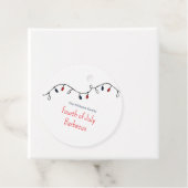 Patriottisch Rood Wit Blauw String Lichten 4 Juli Bedankjes Labels (In situ)