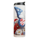 PATRIOTTISCH ROOD WIT BLAUW USA VLINDER THERMOSBEKER (Gedraaid links)