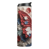 PATRIOTTISCH ROOD WIT BLAUW USA VLINDER THERMOSBEKER (Gedraaid links)