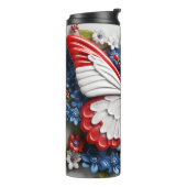 PATRIOTTISCH ROOD WIT BLAUW USA VLINDER THERMOSBEKER (Gedraaid links)