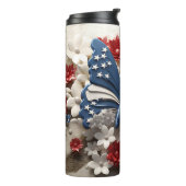 PATRIOTTISCH ROOD WIT BLAUW USA VLINDER THERMOSBEKER (Gedraaid links)