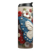 PATRIOTTISCH ROOD WIT BLAUW USA VLINDER THERMOSBEKER (Gedraaid links)
