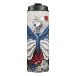 PATRIOTTISCH ROOD WIT BLAUW USA VLINDER THERMOSBEKER