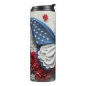 PATRIOTTISCH ROOD WIT BLAUW USA VLINDER THERMOSBEKER (Gedraaid links)