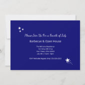 Patriottisch rood wit blauw Vierde juli barbecue Kaart (Achterkant)