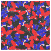 Patriottisch rood wit blauw vlinders stof (Close Up)