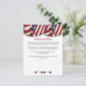 Patriottisch rood wit blauw voorblad onderaan informatiekaartje (Staand voorkant)