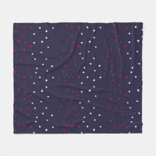 Patriottisch rood wit & blauw Zwitsers kruis plus  Fleece Deken