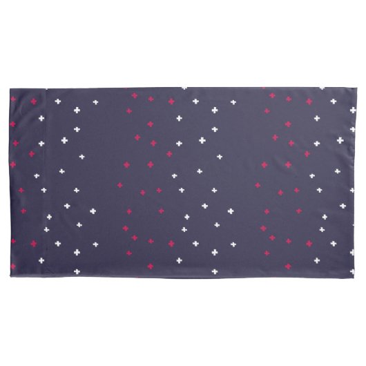 Patriottisch rood wit & blauw Zwitsers kruis plus  Kussensloop (Voorkant)