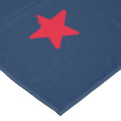 Patriottisch rood wit, donkerblauw stertonpatroon tafelkleed (Gekanteld)