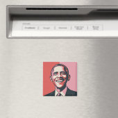 Patriottisch rood, wit en blauw Barack Obama Magneet (Insitu (Vaatwasser))